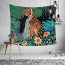 GobekUsa 3D Print Tiger Linen Blanket: Soft Warm Throw & Tapestry