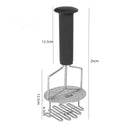 GobekUsa Double-layer Stainless Steel Potato Masher & Food Crusher for Kitchen Vegetable Fruit