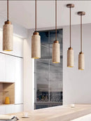 GobekUsa Japanese Style Yellow Cave Stone Pendant Lamp for Bedroom, Restaurant, Bar