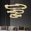GobekUsa Circular Crystal Pendant Light Chandelier for Living Room