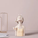 GobekUsa Butterfly Fairy Resin Figurines with Gold Tray Home Decor Craft