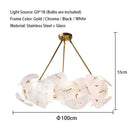 GobekUsa LED Glass Petal Chandeliers: Luxury Modern Hanging Lamps for Dining Table