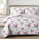 GobekUsa Gray Patchwork Floral Coverlet Bedding Set, Ultra Soft All Season Bedspreads