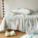 GobekUsa Knitted Cotton Print Summer Quilt, Silk Soft Blanket