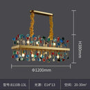 GobekUsa Crystal Chandelier LED Lighting Fixture for Dining Room & Kitchen Island