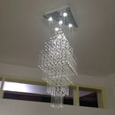GobekUsa Crystal Column Chandelier: Modern Living Room Lighting