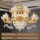 GobekUsa Crystal Chandelier: Grand European Villa High-end Fixture for Living Room, Restaurant, Building