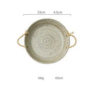 GobekUsa Japanese Style Handmade Stoneware Dinnerware Set - Round Plates and Bowls