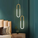 GobekUsa Gold Black LED Pendant Light: Single/Double Head, Long Line Hanging Lamp
