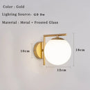 GobekUsa Glass Ball LED Wall Lamp for Bedroom Living Room Indoor Lighting
