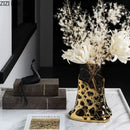 GobekUsa Gold Plated Hollowed Vase for Desk Decoration and Floral Arrangement