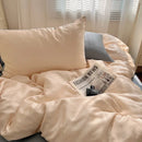 GobekUsa Ice Silky Solid Bedding Set - Cooling Satin Smooth Quilt Cover Set