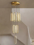 GobekUsa LED Staircase Branch Chandelier for Modern Living & Dining Rooms