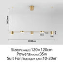 GobekUsa Dimmable LED Ceiling Chandelier for Living Room, Dining, Kitchen - Modern Hanging Light