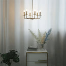 GobekUsa Iron Art Chandelier Lights for Dining Living Room Kitchen - E14 Candle Fixtures