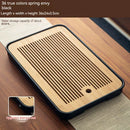 GobekUsa Bamboo Tea Tray: Simple Kung Fu Tea Set, Dual Wet/Dry Use, Efficient Storage