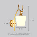 GobekUsa Iron Wall Lamp with Glass Ball, Elegant Sconce Light for Home Stairs and Reading