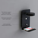 GobekUsa LED Shelf Wall Lamp with USB Charging Port & Switch