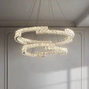 GobekUsa Crystal LED Chandelier Pendant Light Modern Luxury Foyer Ceiling Lamp