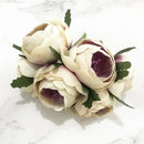 GobekUsa Ivory Flower Cherry Stamen Berries Bundle for DIY Christmas Wedding Decor