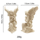GobekUsa Angel Figurine White Gold Resin Sculpture Collectible Statue Home Decor
