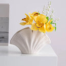 GobekUsa Lotus Leaf Ceramic Vase for Floral Arrangement and Room Decoration
