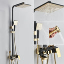 GobekUsa 8" Rainfall Shower Set with Bidet Function, Wall Mounted Hot Cold Mixer Tap