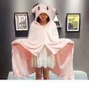 GobekUsa Cozy Cartoon Hooded Cape Blanket for Winter Nap, Office, and Home Office Warmth