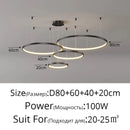 GobekUsa Acrylic LED Ring Pendant Light Modern Minimalist Art Decor Chandelier