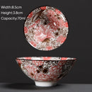 GobekUsa Blue & White Ceramic Kung Fu Tea Cup - Japanese Style Porcelain Sake Cups