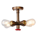 GobekUsa Industrial Water Pipe Ceiling Light Fixture for Living Room and Restaurant Decor