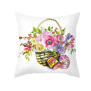 GobekUsa Easter Rabbit & Eggs Pillowcase: Festival Home Decor Flower Bunny Print Cushion Cover