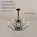 GobekUsa Crystal Candle Chandelier Lighting: Farmhouse Dining Kitchen Pendant Lamp