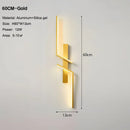 GobekUsa Black Gold LED Wall Lights: Modern Wall Sconce for TV Background, Bedroom, Stairs