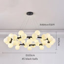 GobekUsa Glass Ball LED Chandelier Pendant Lamp, Modern Round Design for Home Decor Lighting