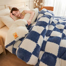 GobekUsa Cozy Checkerboard Duvet Blanket for Winter Warmth and Comfort