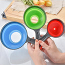 GobekUsa Kitchen Funnel Set: Wide/Narrow Mouth, Folding, Three-Piece for Jam, Oil Drain & More