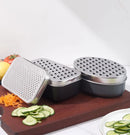 GobekUsa Double-Sided Cheese Grater & Shredder with Container Lid - Stainless Steel Kitchen Tool