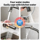 GobekUsa Black Pull Out Kitchen Faucet with Waterfall Stream Sprayer Head