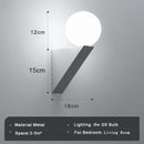 GobekUsa Glass Ball Modern G9 LED Wall Sconce, 9W Indoor Wall Lamp for Bedroom Living Room