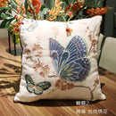 GobekUsa Butterfly & Dragonfly Sofa Cushion Cover, European Embroidered Design