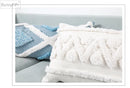GobekUsa Blue Geometric Double Cushion Cover for Home & Car Decor