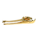 GobekUsa Golden Crocodile Skull Resin Sculpture Home Decor Figurine