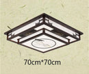 GobekUsa Antique Style Solid Wood Led Ceiling Light for Living Room Bedroom & Study