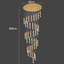 GobekUsa Crystal Chandelier Stair Pendant Lamp Living Room Pendant Lights Interior Lighting
