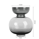 GobekUsa Green Gourd Vase: Round Geometric Circle Terrarium for Home Decor