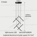 GobekUsa LED Staircase Pendant Chandelier, Modern Nordic Restaurant Hanging Light