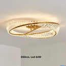 GobekUsa Gold Metal LED Dimmable Ceiling Light with K9 Crystals