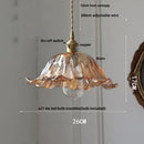 GobekUsa LED Pendant Light Fixture with Copper Socket & Green Glass, Modern Nordic Lamp