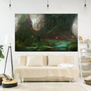 GobekUsa Enchanted Swamp Tapestry for Yoga Mat and Home Decor